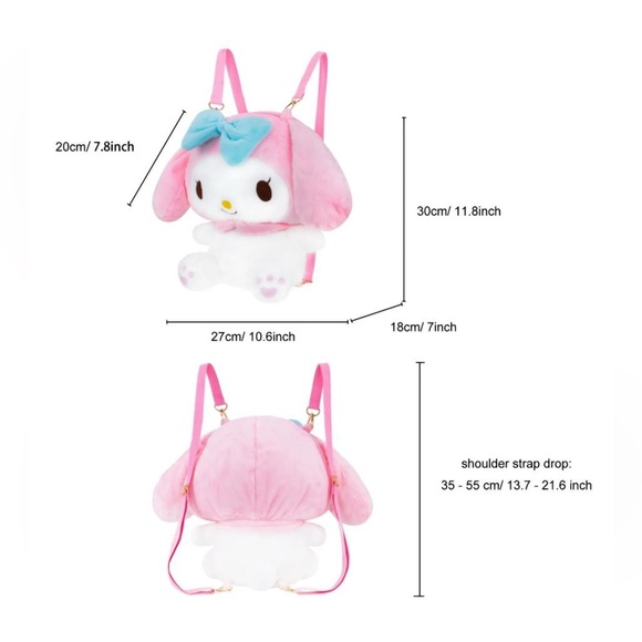My Melody Plush Doll Backpack NWT - Picture 4 of 5